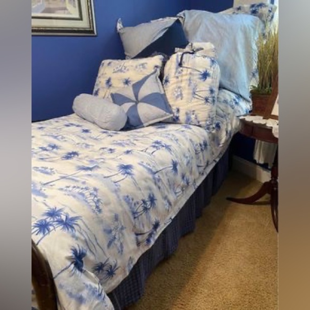 CUSTOM MADE TWIN SIZE DUVET WITH SHAMS TROPICAL